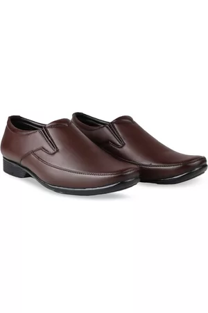 HikBi Men Leather Formal Slip-On Shoes