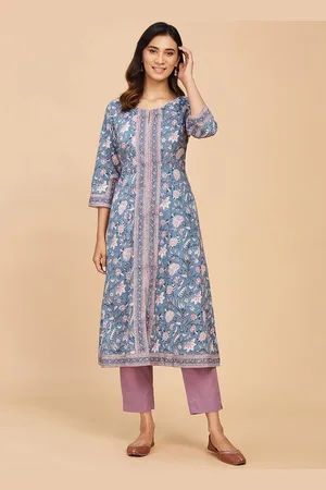 Fabindia Women Floral Printed Pure Cotton Kurta