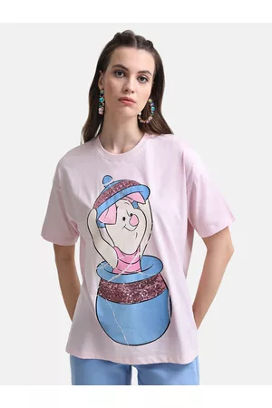 Kazo Women Printed Loose Disney T-shirt