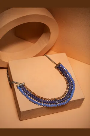 Priyaasi Beaded Stone Studded Gold-Plated Necklace