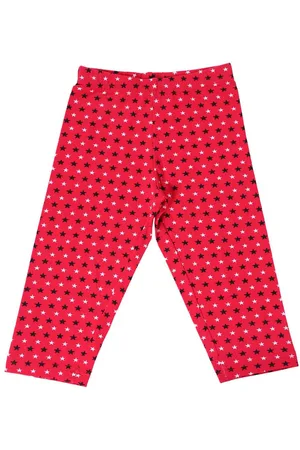BodyCare Girls Red Printed Capris