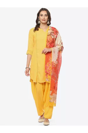 Biba Women Woven design Kurta With Salwar & Dupatta