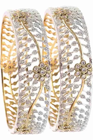 The Pari Set Of 2 Gold-Plated AD-Studded Bangles
