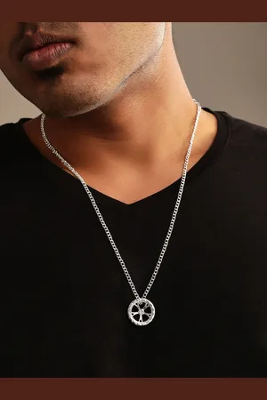 Buy The Roadster Lifestyle Co Men Silver Plated Chain - Necklace And Chains  for Men 15622530