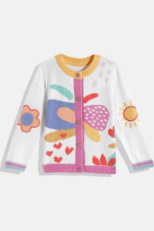 Mothercare Girls Self Design Cotton Cardigan