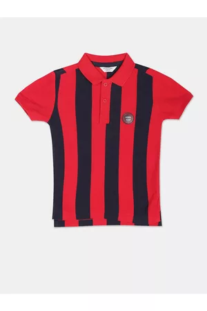 Ralph Lauren Boys Striped Polo Collar T-shirt