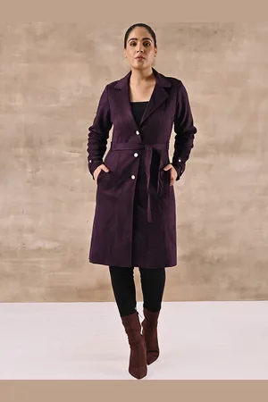 Lakshita Women Wool Single-Breasted Regular Fit Trench Coat