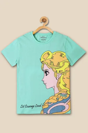 Kidsville Girls Frozen Printed Pure Cotton T-shirt