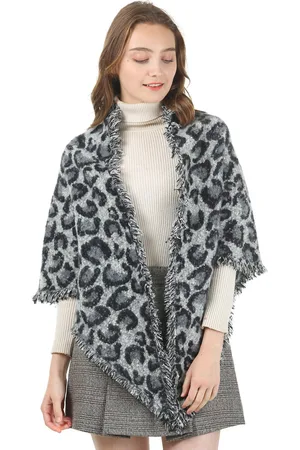 JC Collection Women Grey & Black Printed Scarf