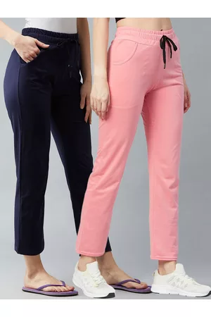 Blinkin Women Pack Of 2 Solid Relaxed-Fit Track Pants