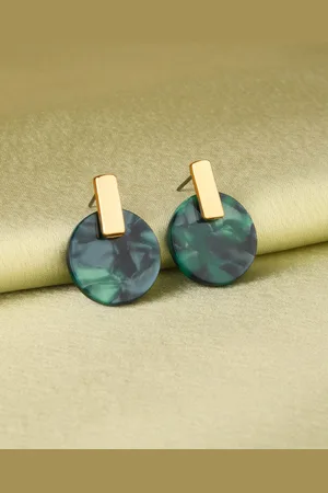 Accessorize London Willow Resin Disc Circular Studs Earrings