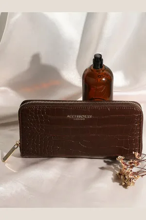 Accessorize Women Textured Zip Around Wallet