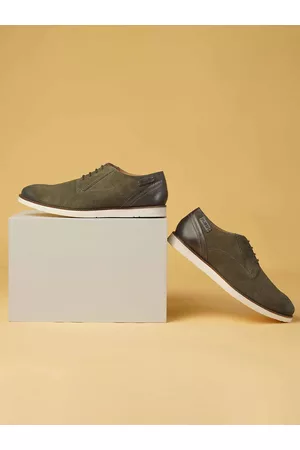 Ruosh Men Leather Lace-Up Derbys