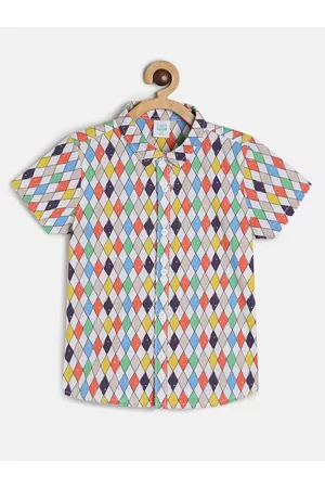 MINI KLUB Boys Printed Casual Cotton Shirt