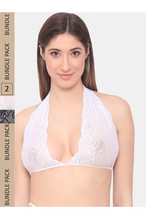 Buy N-Gal N-Gal Non-Padded Non-Wired Anti-Odour Floral Lace Bra