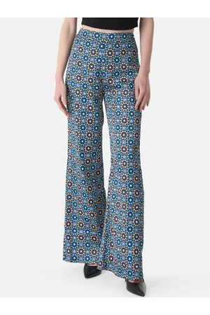 Buy Beige Mid Rise Printed Flared Pants Online at Best Price in India -  Suvidha Stores