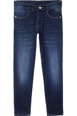 CANTABIL Girls Mid Rise Light Fade Stretchable Cotton Jeans