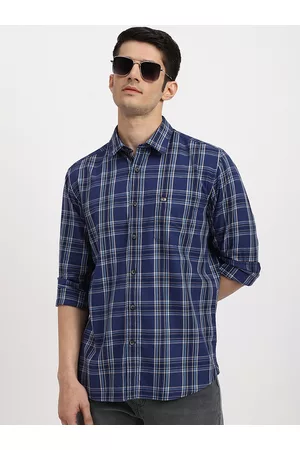 Arrow Men Slim Fit Tartan Checked Cotton Patch Pocket Casual Shirt