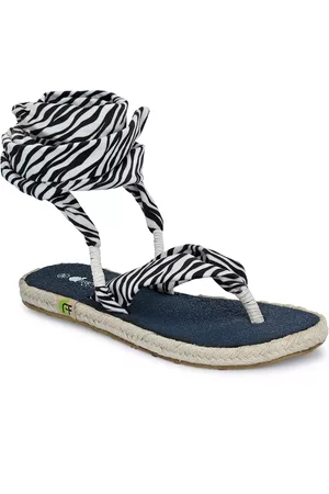 FRESH 1947 FEET Women Printed Velvet T-Strap Flats With Tie Ups