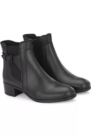 Delize Women Buckled Mid-Top Chelsea Boots