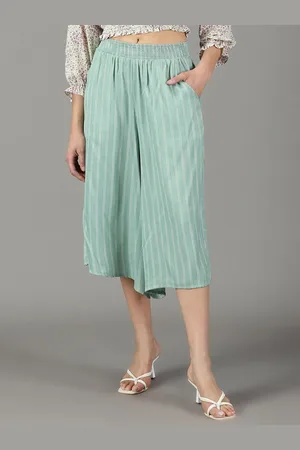 SHOWOFF Women Flared High-Rise Culottes Trousers