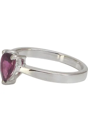 HIFLYER JEWELS Sterling Silver Garnet Studded Finger Ring