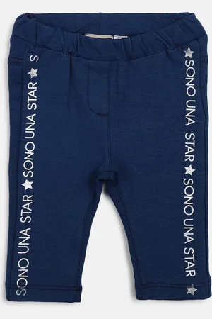 chicco Girls Printed Cotton Regular Fit Trousers