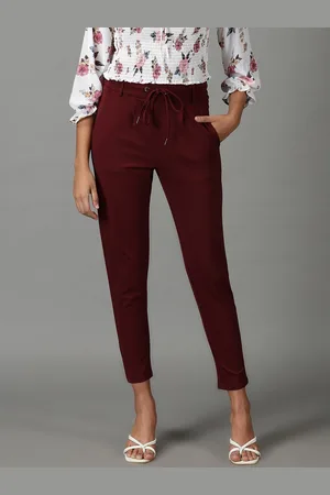 SHOWOFF Women Cropped Cigarette Trousers
