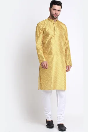 Kraft Ethnic Motifs Printed Thread Work Kurta With Churidar