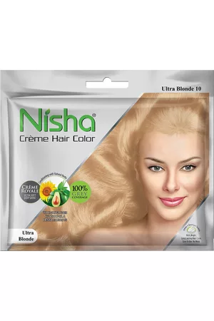Nisha Unisex Gold Pack of 6 Creme Hair Color 50gm each- Ultra Blonde