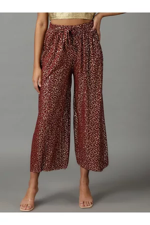 SHOWOFF Women Printed Relaxed Straight Fit Culottes Trousers