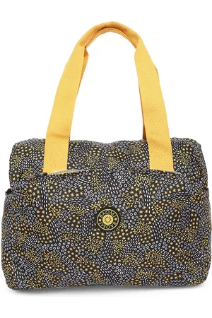 BAOMI Black Printed Oversized Shopper Hobo Bag
