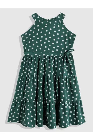 M&H Girls Polka Dot Print Dress