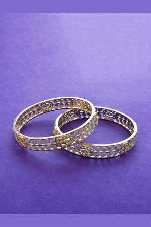 The Pari Set Of 2 Gold-Plated AD-Studded Bangles