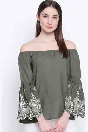 Mayra Floral Embroidered Off-Shoulder Bardot Top
