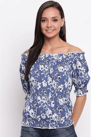 Mayra Floral Printed Off-Shoulder Bardot Top