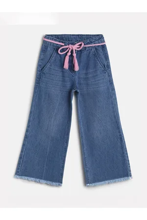 New Arrival Girls Jeans Wide Leg pants Straight Cotton Children