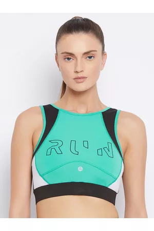 Athlisis Teal Non-Wired Removable Padding Sports Bra (S)