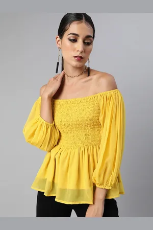 Sera Off-Shoulder Smocked Empire Top