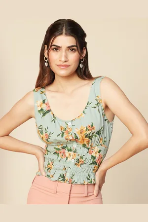 20Dresses Scoop Neck Floral Print Top