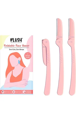 Plush Women Set Of 3 Foldable & Reusable Face & Eyebrow Razors