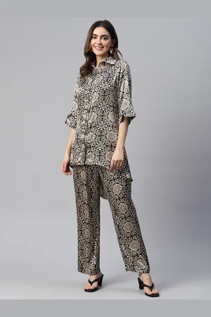 Cottinfab Women Printed Tunic With Trousers