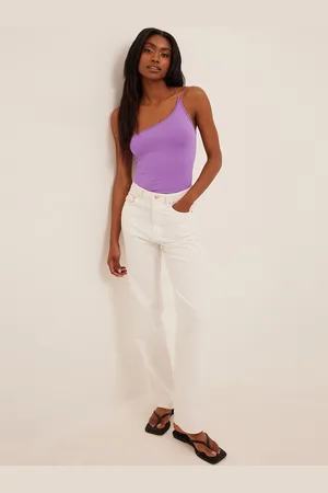 NA-KD One Shoulder Styled Back Fitted Top