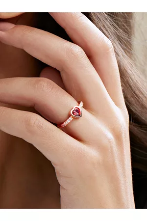MINUTIAE Gold-Plated Crystal-Studded Adjustable Finger Ring