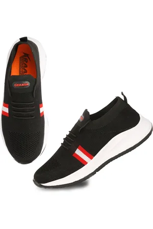 Kraasa Men Black Textile Running Shoes