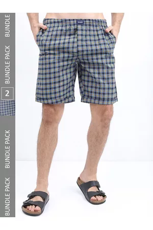 Highlander Men Pack of 2 Checked Lounge Shorts