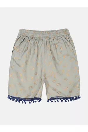 KiddoPanti Girls Grey Shorts