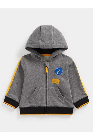 Mothercare Boys Cotton Hooded Sweatshirt WIth Applique Detail