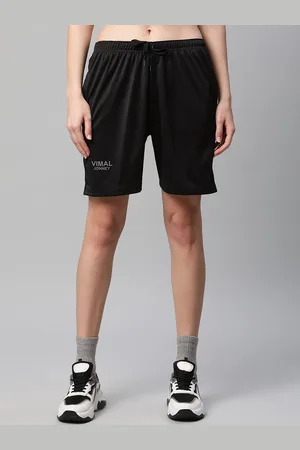 VIMAL JONNEY Women Black Sports Shorts