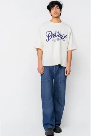 FREAKINS Men Straight Fit Mid-Rise Clean Look Light Fade Cotton Jeans